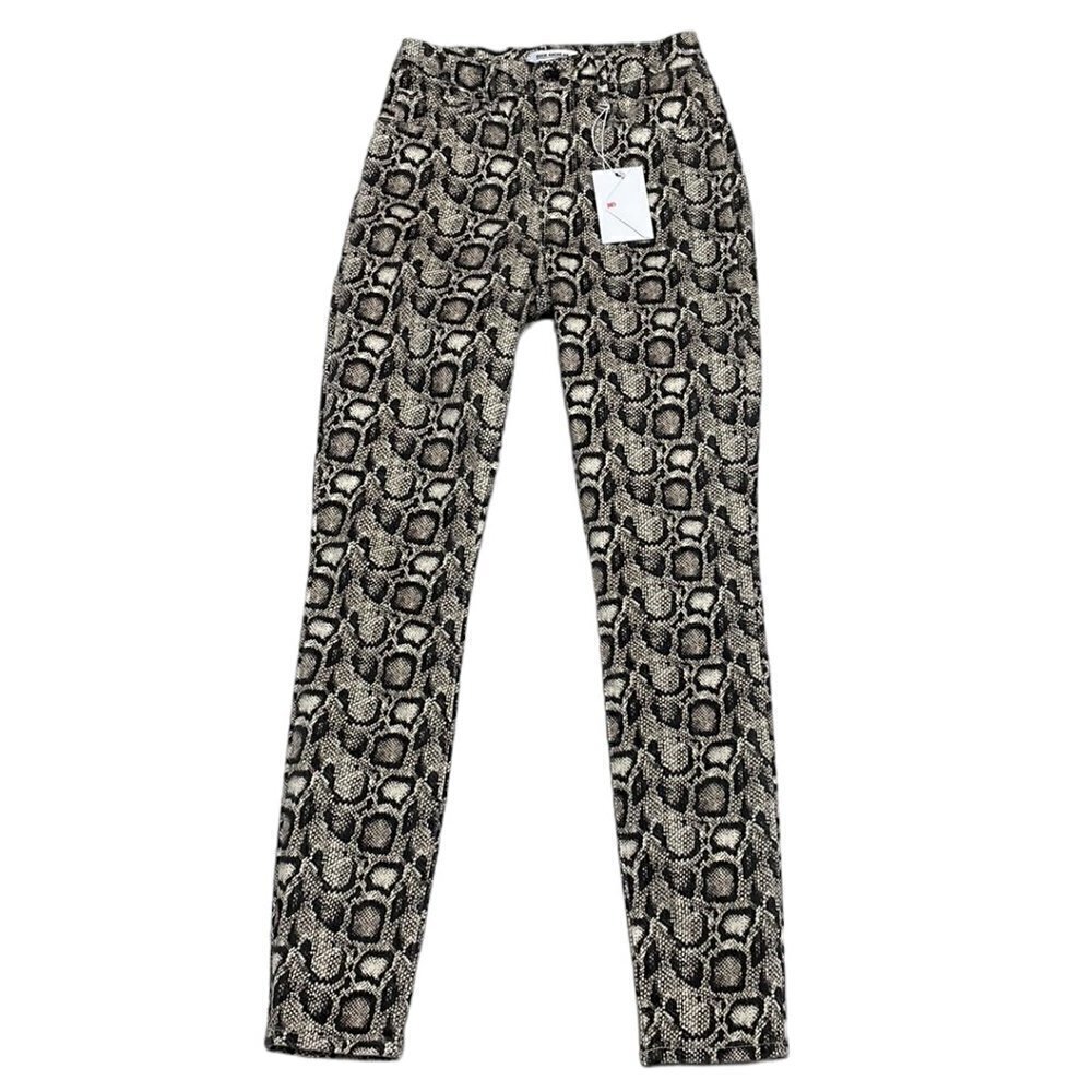 Good American Good Legs Jeans NWT Skinny Snake Skin Gray Size 2 / 26